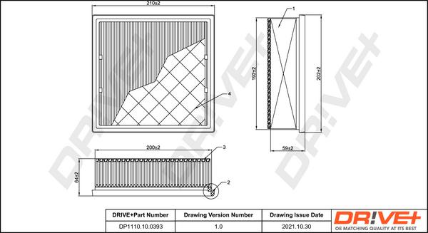 Dr!ve+ DP1110.10.0393 - Filtro aria autozon.pro