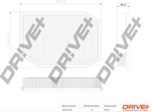 Dr!ve+ DP1110.10.0351 - Filtro aria autozon.pro