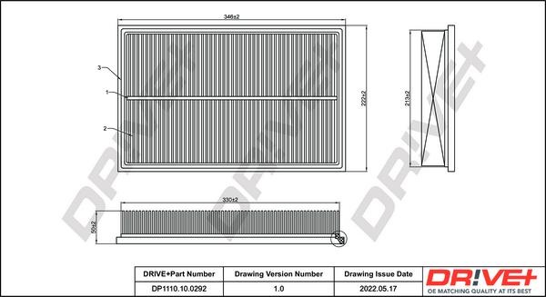 Dr!ve+ DP1110.10.0302 - Filtro aria autozon.pro