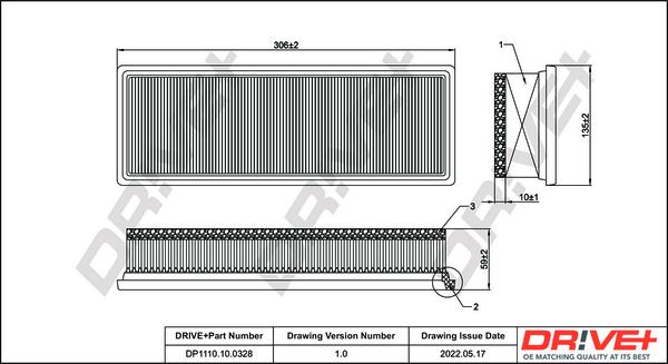 Dr!ve+ DP1110.10.0328 - Filtro aria autozon.pro