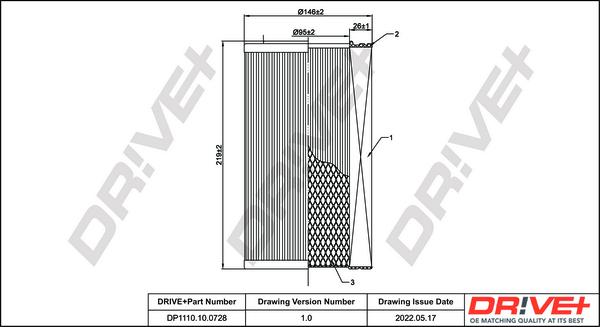 Dr!ve+ DP1110.10.0728 - Filtro aria autozon.pro