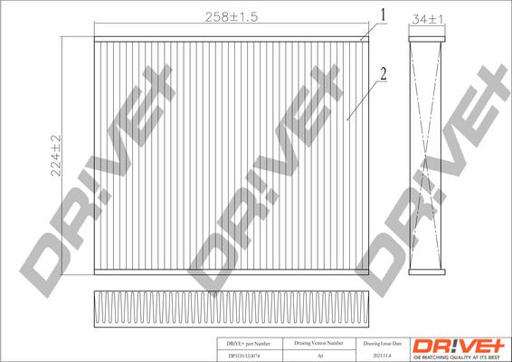 Dr!ve+ DP1110.12.0074 - Filtro, Aria abitacolo autozon.pro