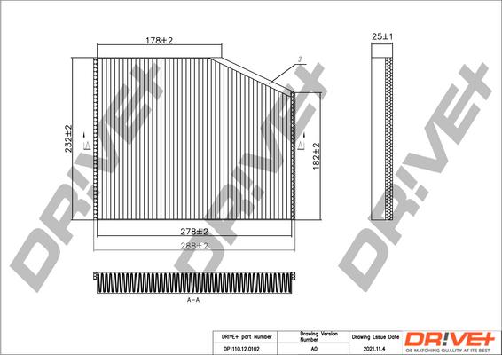 Dr!ve+ DP1110.12.0102 - Filtro, Aria abitacolo autozon.pro