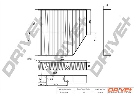 Dr!ve+ DP1110.12.0188 - Filtro, Aria abitacolo autozon.pro