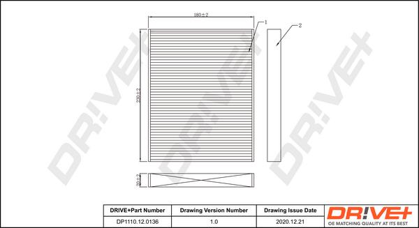 Dr!ve+ DP1110.12.0136 - Filtro, Aria abitacolo autozon.pro