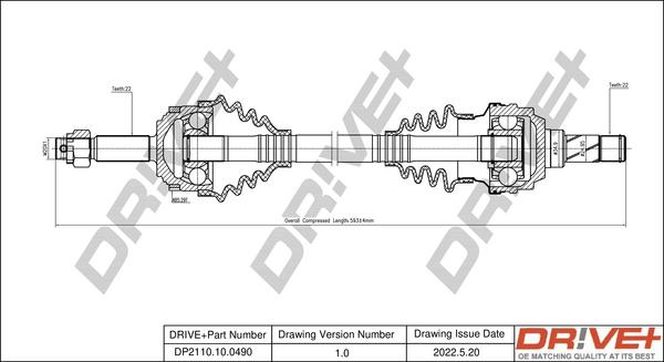 Dr!ve+ DP2110.10.0490 - Albero motore / Semiasse autozon.pro