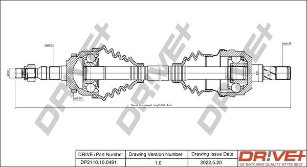 Dr!ve+ DP2110.10.0491 - Albero motore / Semiasse autozon.pro