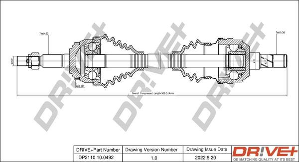 Dr!ve+ DP2110.10.0492 - Albero motore / Semiasse autozon.pro