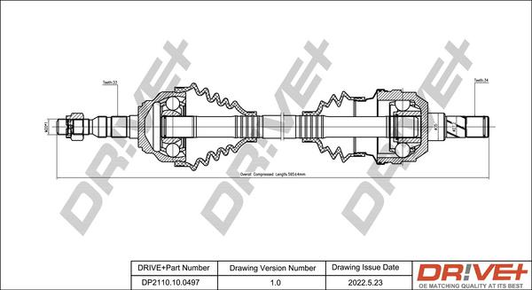 Dr!ve+ DP2110.10.0497 - Albero motore / Semiasse autozon.pro