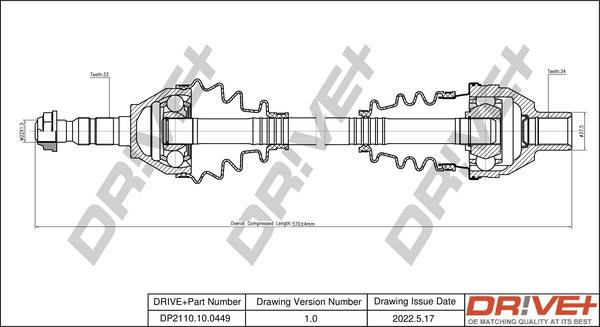 Dr!ve+ DP2110.10.0449 - Albero motore / Semiasse autozon.pro