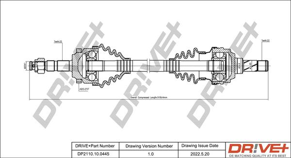 Dr!ve+ DP2110.10.0445 - Albero motore / Semiasse autozon.pro