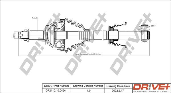 Dr!ve+ DP2110.10.0454 - Albero motore / Semiasse autozon.pro