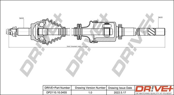 Dr!ve+ DP2110.10.0455 - Albero motore / Semiasse autozon.pro