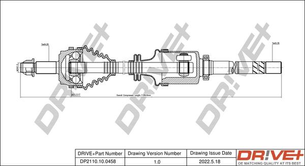 Dr!ve+ DP2110.10.0458 - Albero motore / Semiasse autozon.pro