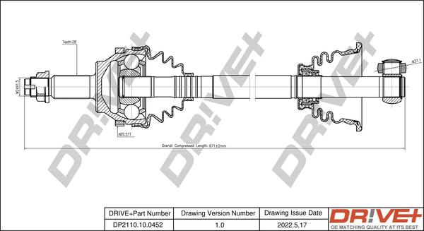 Dr!ve+ DP2110.10.0452 - Albero motore / Semiasse autozon.pro