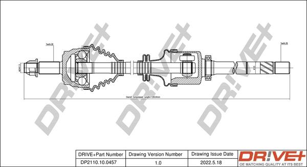 Dr!ve+ DP2110.10.0457 - Albero motore / Semiasse autozon.pro