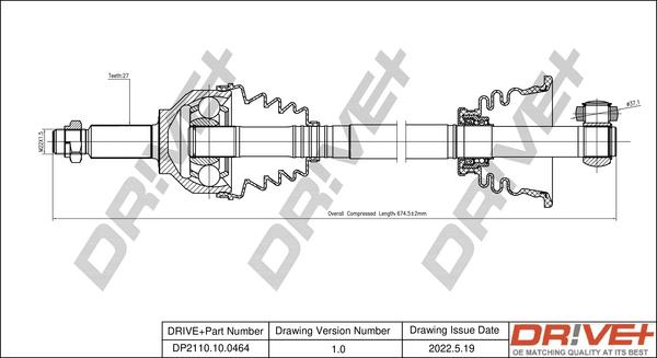 Dr!ve+ DP2110.10.0464 - Albero motore / Semiasse autozon.pro