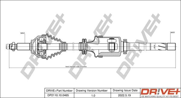 Dr!ve+ DP2110.10.0465 - Albero motore / Semiasse autozon.pro