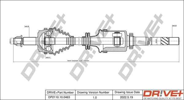 Dr!ve+ DP2110.10.0463 - Albero motore / Semiasse autozon.pro