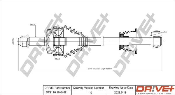 Dr!ve+ DP2110.10.0462 - Albero motore / Semiasse autozon.pro