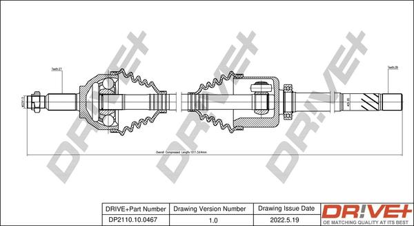 Dr!ve+ DP2110.10.0467 - Albero motore / Semiasse autozon.pro