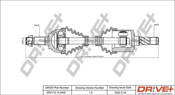 Dr!ve+ DP2110.10.0402 - Albero motore / Semiasse autozon.pro