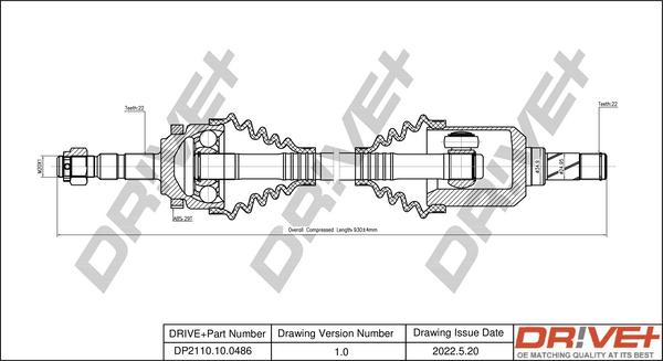 Dr!ve+ DP2110.10.0486 - Albero motore / Semiasse autozon.pro