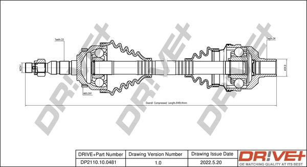 Dr!ve+ DP2110.10.0481 - Albero motore / Semiasse autozon.pro