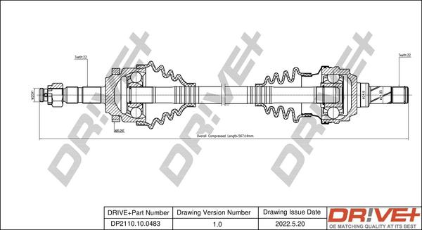 Dr!ve+ DP2110.10.0483 - Albero motore / Semiasse autozon.pro