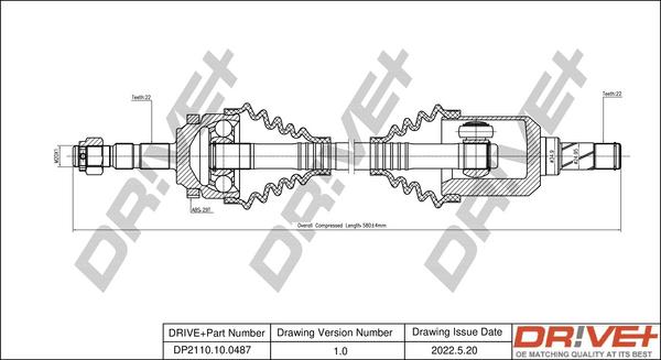 Dr!ve+ DP2110.10.0487 - Albero motore / Semiasse autozon.pro