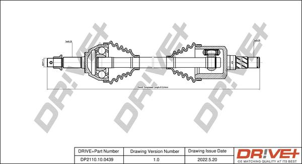 Dr!ve+ DP2110.10.0439 - Albero motore / Semiasse autozon.pro