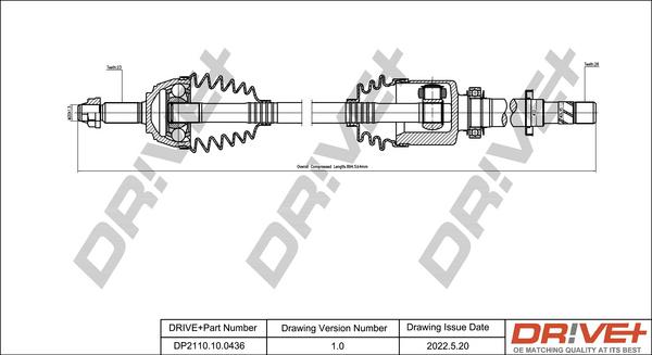 Dr!ve+ DP2110.10.0436 - Albero motore / Semiasse autozon.pro