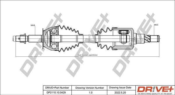 Dr!ve+ DP2110.10.0429 - Albero motore / Semiasse autozon.pro