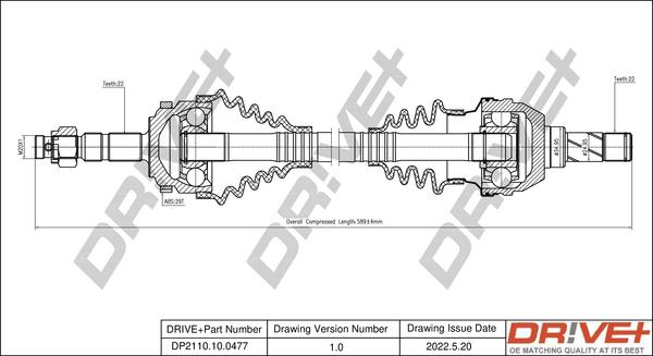 Dr!ve+ DP2110.10.0477 - Albero motore / Semiasse autozon.pro