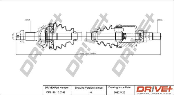 Dr!ve+ DP2110.10.0592 - Albero motore / Semiasse autozon.pro