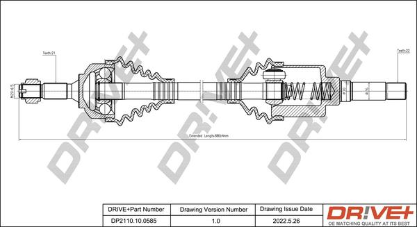 Dr!ve+ DP2110.10.0585 - Albero motore / Semiasse autozon.pro