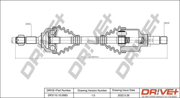 Dr!ve+ DP2110.10.0583 - Albero motore / Semiasse autozon.pro