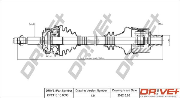 Dr!ve+ DP2110.10.0693 - Albero motore / Semiasse autozon.pro