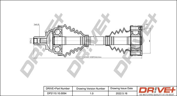 Dr!ve+ DP2110.10.0094 - Albero motore / Semiasse autozon.pro