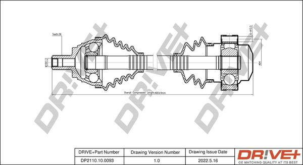 Dr!ve+ DP2110.10.0093 - Albero motore / Semiasse autozon.pro