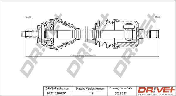 Dr!ve+ DP2110.10.0097 - Albero motore / Semiasse autozon.pro