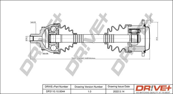 Dr!ve+ DP2110.10.0044 - Albero motore / Semiasse autozon.pro