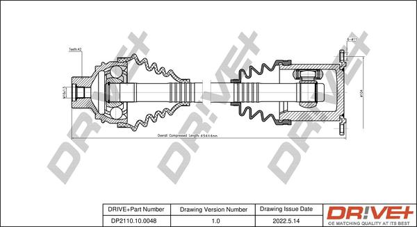 Dr!ve+ DP2110.10.0048 - Albero motore / Semiasse autozon.pro