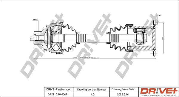 Dr!ve+ DP2110.10.0047 - Albero motore / Semiasse autozon.pro