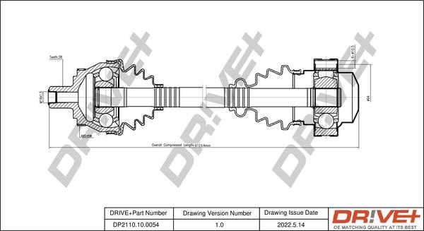 Dr!ve+ DP2110.10.0054 - Albero motore / Semiasse autozon.pro