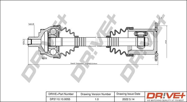 Dr!ve+ DP2110.10.0055 - Albero motore / Semiasse autozon.pro