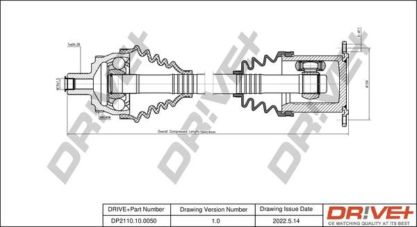 Dr!ve+ DP2110.10.0050 - Albero motore / Semiasse autozon.pro