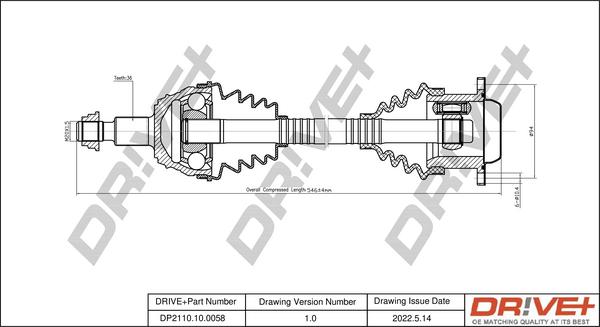 Dr!ve+ DP2110.10.0058 - Albero motore / Semiasse autozon.pro