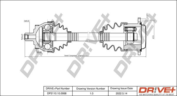 Dr!ve+ DP2110.10.0068 - Albero motore / Semiasse autozon.pro