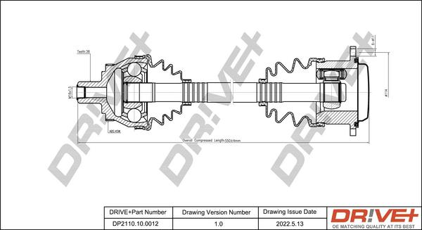 Dr!ve+ DP2110.10.0012 - Albero motore / Semiasse autozon.pro